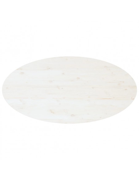 Tavolino da Salotto Bianco 110x55x45 cm Legno Massello di Pino