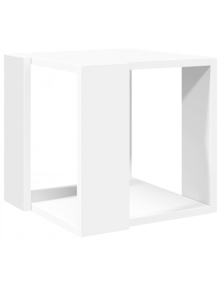 Tavolino da Salotto Bianco 32x32x30 cm in Legno Multistrato