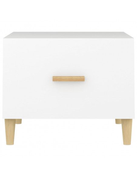 Tavolino da Salotto Bianco 50x50x40 cm in Legno Multistrato