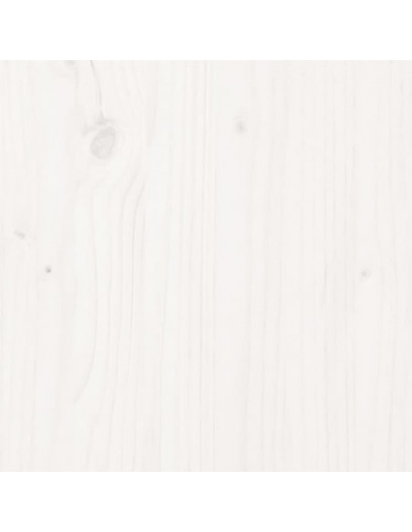 Tavolino da Salotto Bianco 50x50x45 cm Legno Massello di Pino