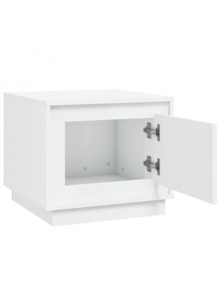 Tavolino da Salotto Bianco 51x50x44 cm in Legno Multistrato