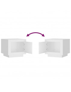 Tavolino da Salotto Bianco 51x50x45 cm in Legno Multistrato