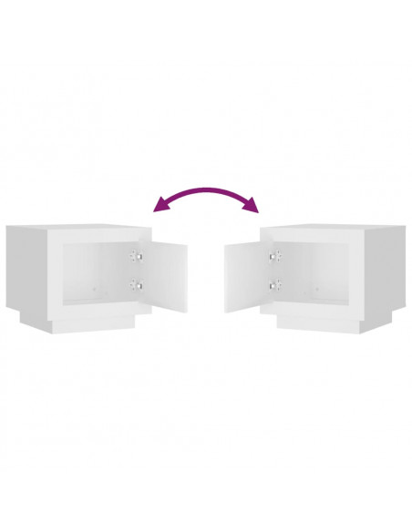 Tavolino da Salotto Bianco 51x50x45 cm in Legno Multistrato