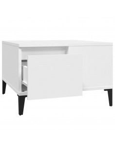 Tavolino da Salotto Bianco 55x55x36,5 cm in Legno Multistrato