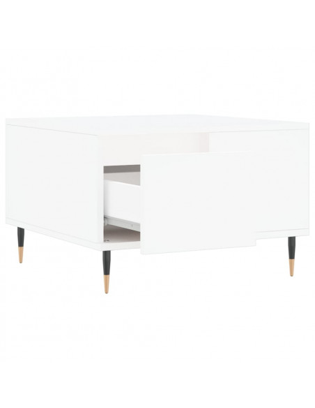 Tavolino da Salotto Bianco 55x55x36,5 cm in Legno Multistrato
