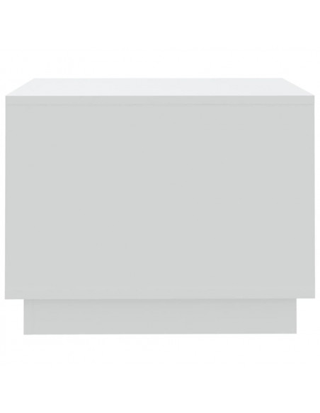 Tavolino da Salotto Bianco 55x55x43 cm in Truciolato