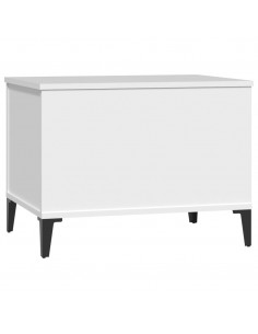Tavolino da Salotto Bianco 60x44,5x45 cm in Legno Multistrato