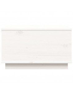 Tavolino da Salotto Bianco 60x50x35 cm Legno Massello di Pino