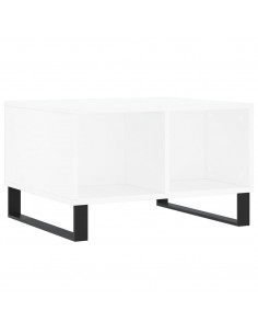 Tavolino da Salotto Bianco 60x50x36,5 cm in Legno Multistrato