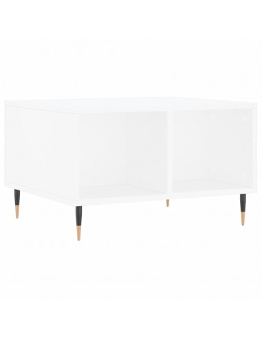 Tavolino da Salotto Bianco 60x50x36,5 cm in Legno Multistrato