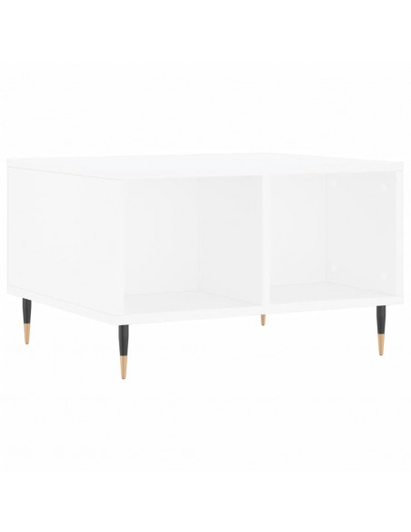 Tavolino da Salotto Bianco 60x50x36,5 cm in Legno Multistrato