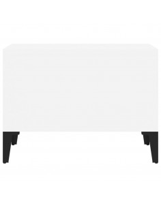 Tavolino da Salotto Bianco 60x50x36,5 cm in Legno Multistrato