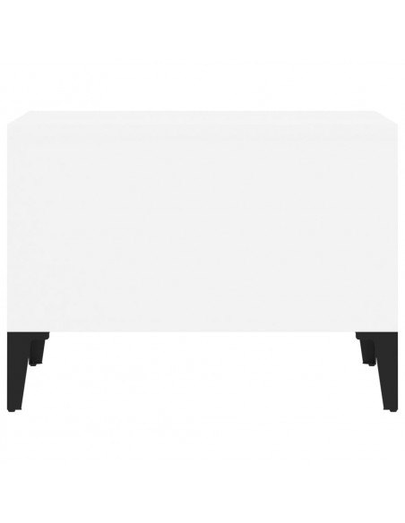 Tavolino da Salotto Bianco 60x50x36,5 cm in Legno Multistrato