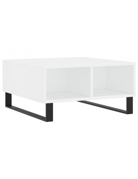 Tavolino da Salotto Bianco 60x60x30 cm in Legno Multistrato