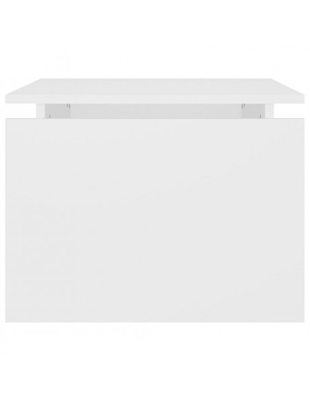 Tavolino da Salotto Bianco 68x50x38 cm Legno Multistrato
