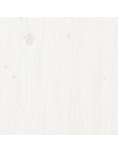 Tavolino da Salotto Bianco 71x49x55cm in Legno Massello di Pino