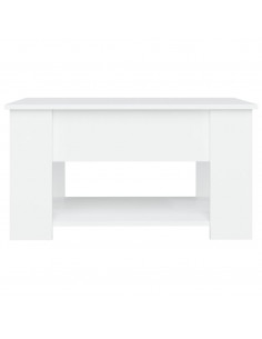 Tavolino da Salotto Bianco 79x49x41 cm in Legno Multistrato