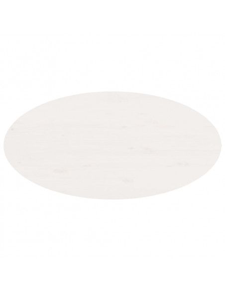Tavolino da Salotto Bianco 80x40x35 cm Legno Massello di Pino