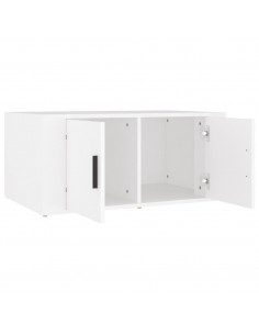 Tavolino da Salotto Bianco 80x50x36 cm in Legno Multistrato