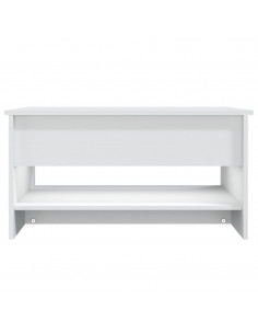 Tavolino da Salotto Bianco 80x50x40 cm in Legno Multistrato