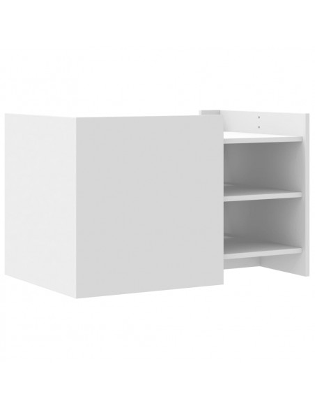 Tavolino da Salotto Bianco 80x50x50 cm in Legno Multistrato