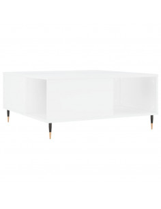 Tavolino da Salotto Bianco 80x80x36,5 cm in Legno Multistrato