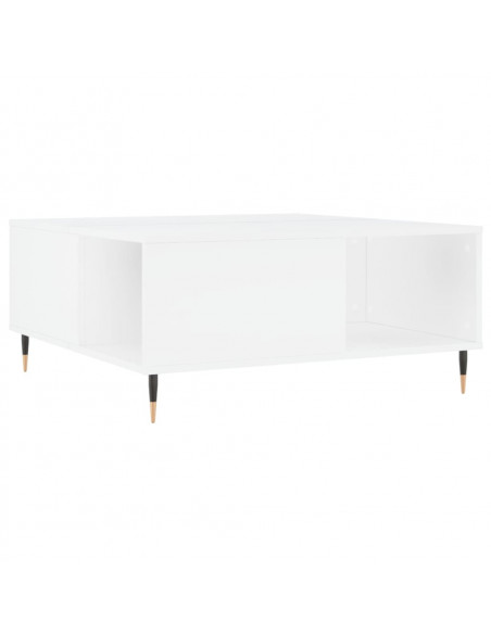 Tavolino da Salotto Bianco 80x80x36,5 cm in Legno Multistrato