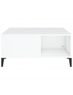 Tavolino da Salotto Bianco 80x80x36,5 cm in Legno Multistrato