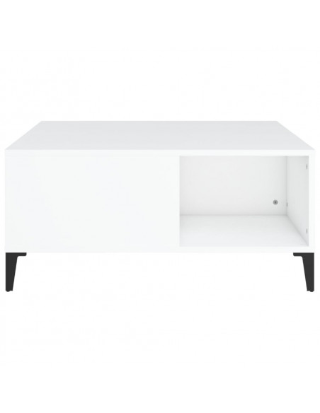 Tavolino da Salotto Bianco 80x80x36,5 cm in Legno Multistrato