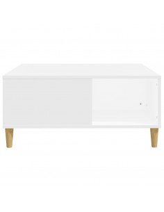 Tavolino da Salotto Bianco 80x80x36,5 cm in Legno Multistrato