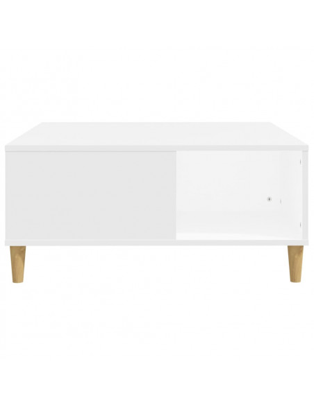 Tavolino da Salotto Bianco 80x80x36,5 cm in Legno Multistrato