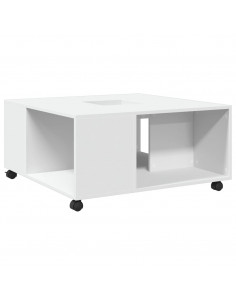 Tavolino da Salotto Bianco 80x80x40 cm in Truciolato