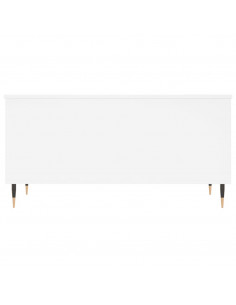 Tavolino da Salotto Bianco 90x44,5x45 cm in Legno Multistrato