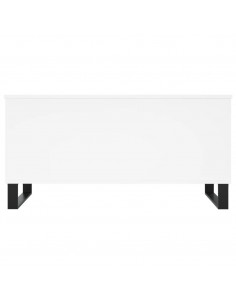Tavolino da Salotto Bianco 90x44,5x45 cm in Legno Multistrato