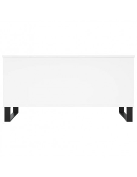 Tavolino da Salotto Bianco 90x44,5x45 cm in Legno Multistrato