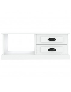 Tavolino da Salotto Bianco 90x50x35 cm in Legno Multistrato