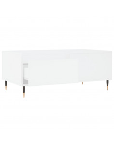 Tavolino da Salotto Bianco 90x50x36,5 cm in Legno Multistrato