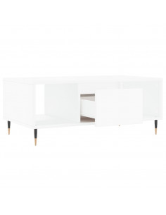 Tavolino da Salotto Bianco 90x50x36,5 cm in Legno Multistrato