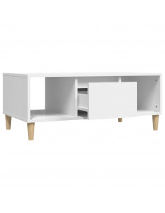 Tavolino da Salotto Bianco 90x50x36,5 cm in Legno Multistrato