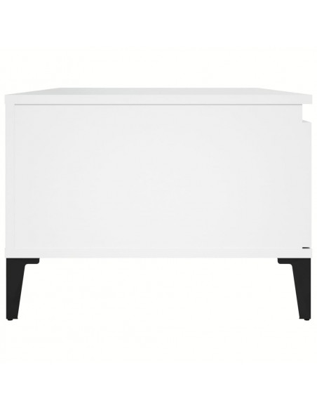 Tavolino da Salotto Bianco 90x50x36,5 cm in Legno Multistrato