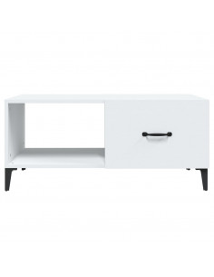 Tavolino da Salotto Bianco 90x50x40 cm in Legno Multistrato