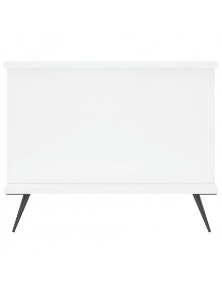 Tavolino da Salotto Bianco 90x50x40 cm in Legno Multistrato
