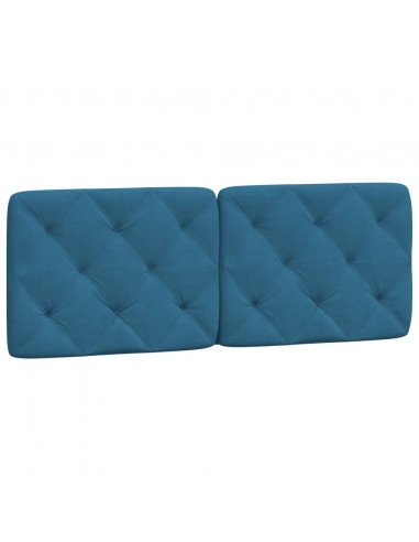 Letto con Materasso Blu 120x200 cm in Velluto