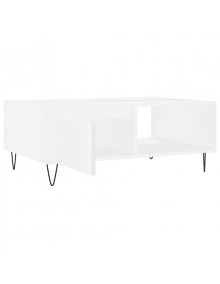 Tavolino da Salotto Bianco 90x60x35 cm in Legno Multistrato