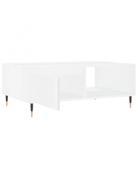 Tavolino da Salotto Bianco 90x60x35 cm in Legno Multistrato