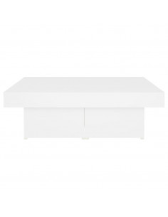 Tavolino da Salotto Bianco 90x90x28 cm in Legno Multistrato