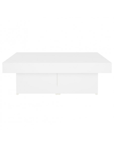 Tavolino da Salotto Bianco 90x90x28 cm in Legno Multistrato