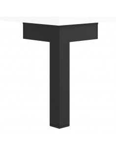 Tavolino da Salotto Bianco Lucido 102x50x40cm Legno Multistrato