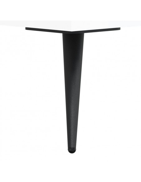 Tavolino da Salotto Bianco Lucido 102x50x40cm Legno Multistrato