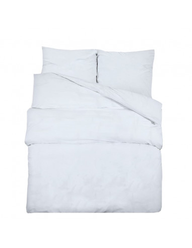 Set Copripiumino Bianco 140x200 cm in Microfibra Leggera